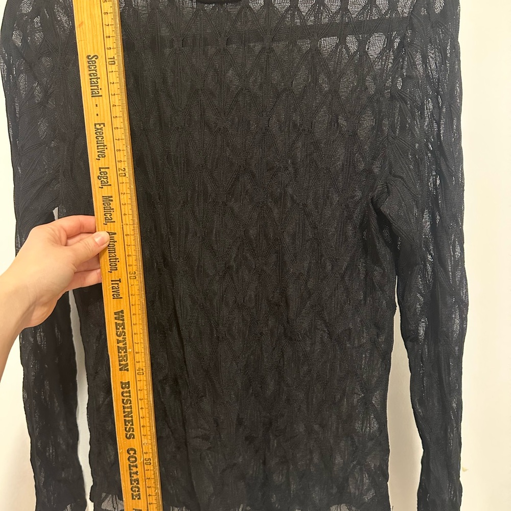 Maurices Black Sheer Mock-neck - Picture 7 of 8